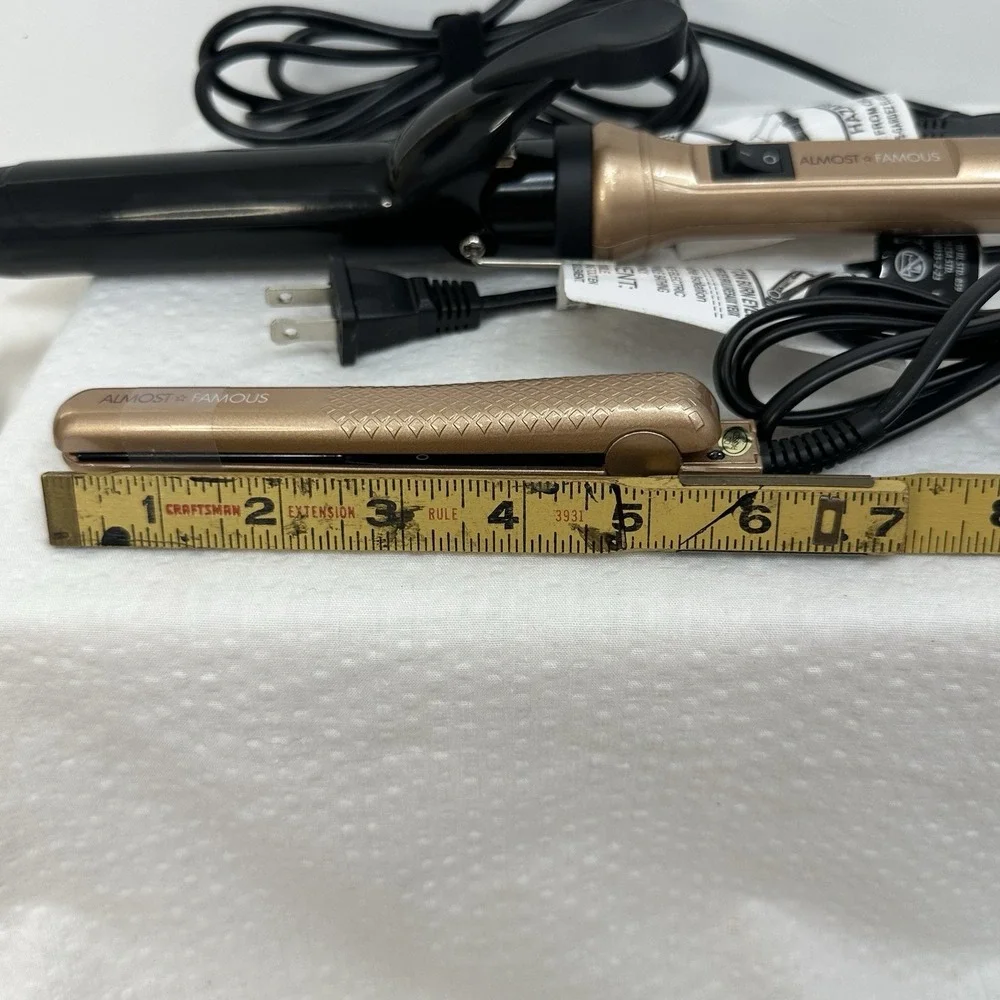 Almost Famous limited edition beachy waves 2-Piece Curling iron straightener Set